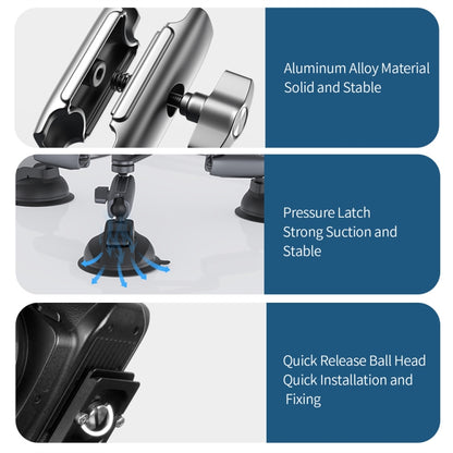 TELESIN Suction Cup Action Camera Tripod Mount for Car Holder Stand Bracket, TELESIN Triangle