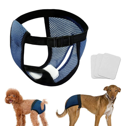 Breathable Dog Physiological Pants Menstrual Pants Anti-harassment Sanitary Pants, Black XL: 50-59cm