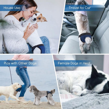Breathable Dog Physiological Pants Menstrual Pants Anti-harassment Sanitary Pants, Black XL: 50-59cm