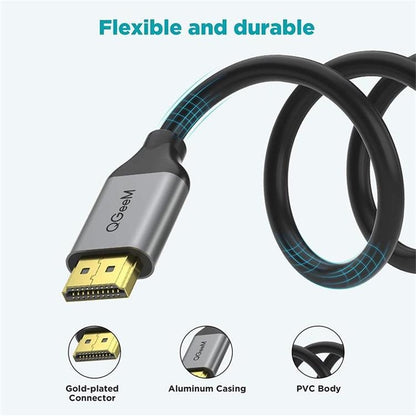 QGeeM QG-AV17 HDMI To HDMI Connection Cable Support 8K&60Hz, 1m Length, 3m Length, 4.5m Length