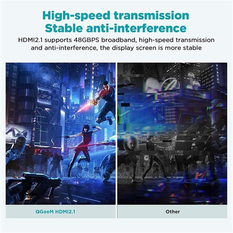 QGeeM QG-AV17 HDMI To HDMI Connection Cable Support 8K&60Hz, 1m Length, 3m Length, 4.5m Length