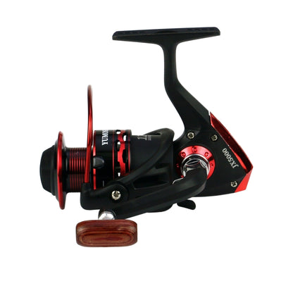 Wooden Handlebar Metal Head Fishing Reel Spinning Wheel, YUMOSHI JX1000, YUMOSHI JX2000, YUMOSHI JX3000, YUMOSHI JX4000, YUMOSHI JX5000, YUMOSHI JX6000, YUMOSHI JX7000