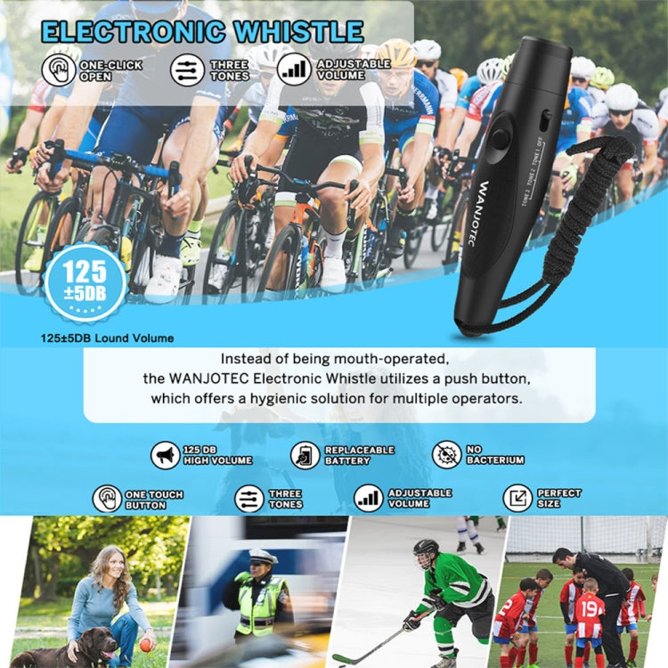 WANJOTEC EW001 Large Volume Outdoor Training Referee Coach Electronic Whistle, Black, Red, Blue, Black Red, Black Red Blue