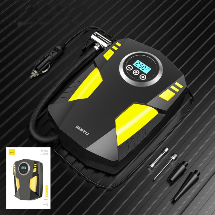 SUITU  ST-5002 DC 12V Car Air Compressor Tire Inflator 150 PSI Auto Air Pump, Pointer Model, Digital Display Model, Pointer Model+Toolbox, Digital Display Model+Toolbox