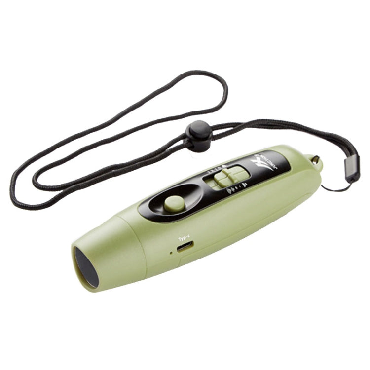 JUNCTION USB Charging High Decibel Traffic Command Outdoor Training Whistle with Lighting Function, (Black), (Green), (Red), (Blue), (Yellow)