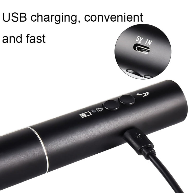 H11 Rechargeable Traffic Command Training Electronic Whistle with Lighting Function, CN Plug, H11 (Black)