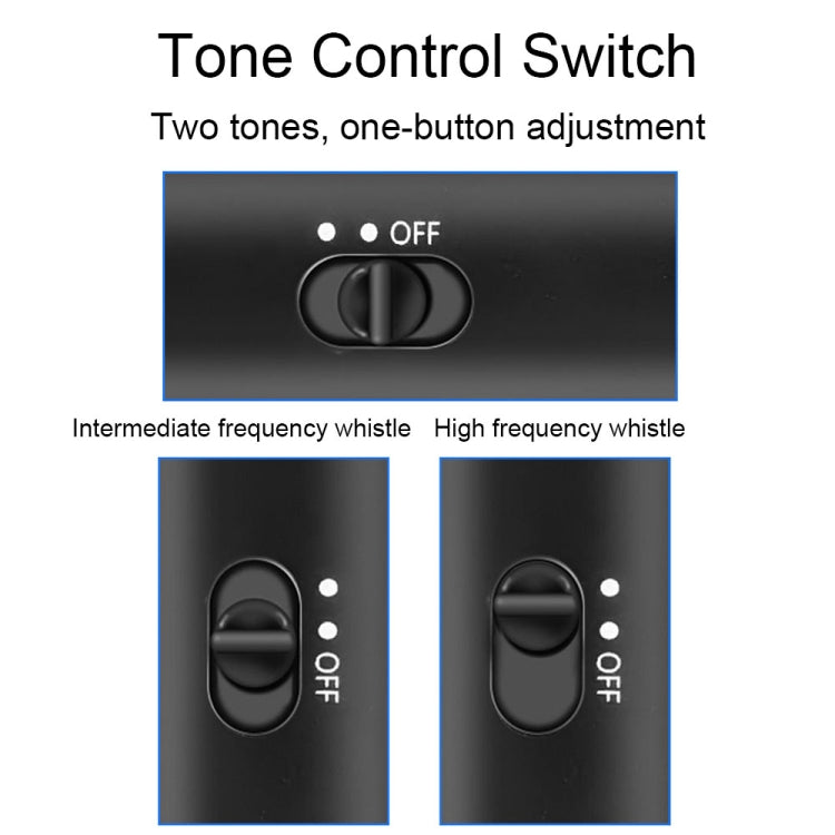H11 Rechargeable Traffic Command Training Electronic Whistle with Lighting Function, CN Plug, H11 (Black)