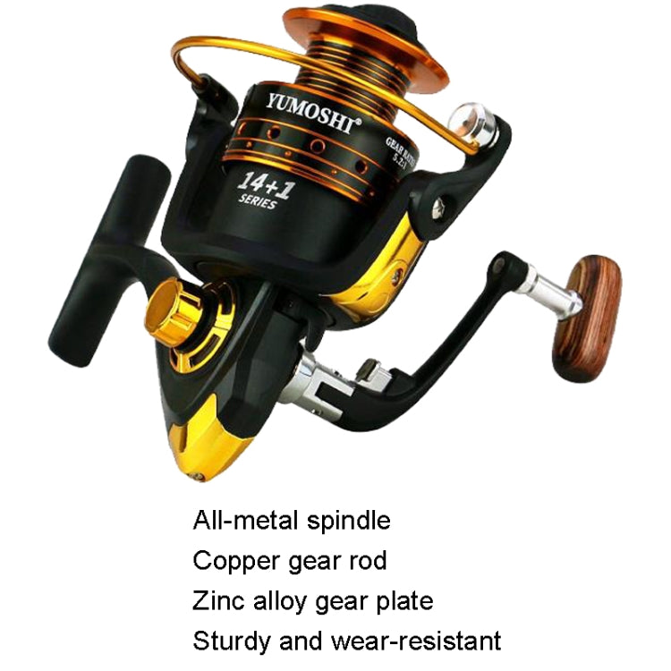 Metal Rocker Fishing Reel Spinning Reel, YUMOSHI AX2000, YUMOSHI AX3000, YUMOSHI AX4000, YUMOSHI AX5000, YUMOSHI AX6000, YUMOSHI AX7000, YUMOSHI AX8000, YUMOSHI AX9000