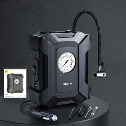 SUITU  ST-818  DC 12V Wired Car Air Pump Tire Inflator With LED Lighting, Pointer Model, Digital Display Model, Pointer Model+Toolbox, Digital Display Model+Toolbox