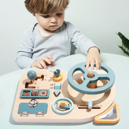 Montessori Education Steering Wheel Simulation Busy Board Children Puzzle Toys, Steering Wheel