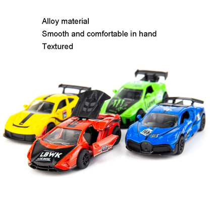 4pcs/set 1:60 Alloy Car Toy 3 Open Doors Back Force Sports Car Model, 320-1, 320-3