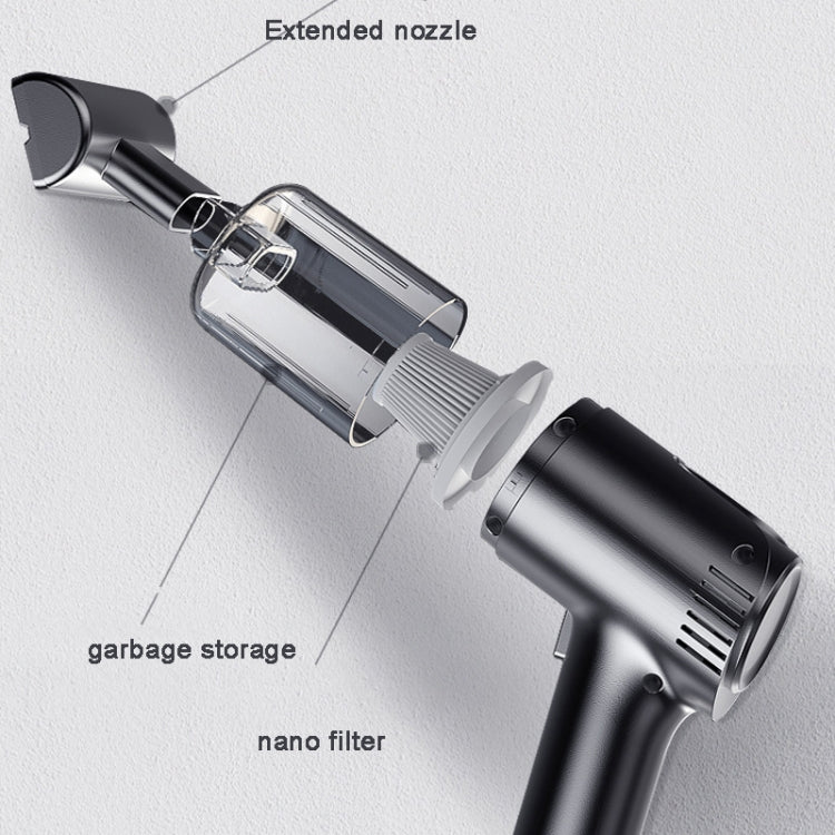 50W Wireless Handheld Large Suction Car Vacuum Cleaner, ST-8001CG  White, ST-8001EG White