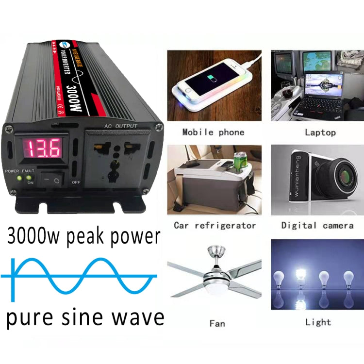 High Power Car Sine Wave Inverter Power Converter, 3000W (Actual 500W) 12V to 220V, 3000W (Actual 500W) 24V to 220V, 3000W (Actual 500W) 48V to 220V, 3000W (Actual 500W) 60V to 220V, 4000W (Actual 800W) 12V to 220V, 4000W (Actual 800W) 24V to 220V