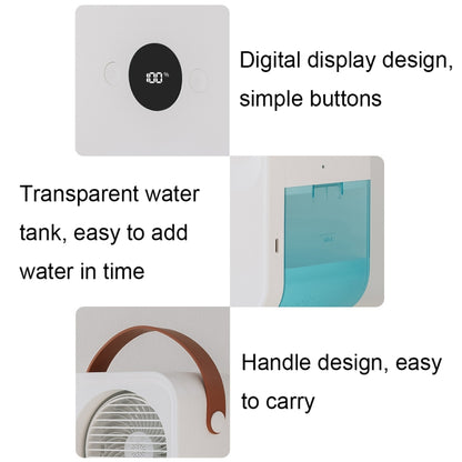 MT-F60 Smart Digital Display USB Charging Air Cooler Desktop Mist Humidification Fan, Standard Version, Remote Control Version, Sound Control Version