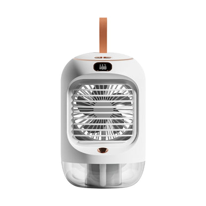 RD22 Rotating Humidification Fan Warm Light Atmosphere Light Automatic Shaking Head with Digital Display Air Cooler