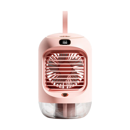 RD22 Rotating Humidification Fan Warm Light Atmosphere Light Automatic Shaking Head with Digital Display Air Cooler