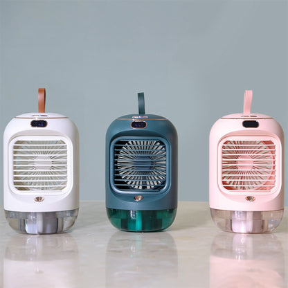 RD22 Rotating Humidification Fan Warm Light Atmosphere Light Automatic Shaking Head with Digital Display Air Cooler