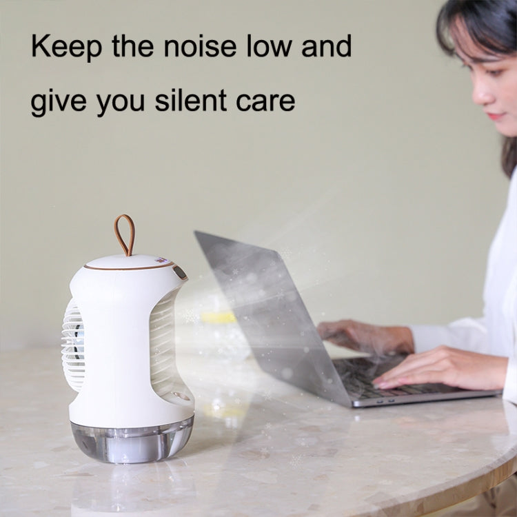 RD22 Rotating Humidification Fan Warm Light Atmosphere Light Automatic Shaking Head with Digital Display Air Cooler