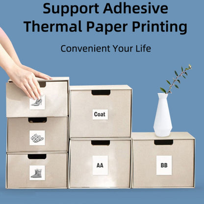 C23 Seven Colors Atmosphere Breathing Light Wireless Thermal Printer, C23 White+5 Rolls Thermal Paper, C23 White+3 Rolls Color Paper, C23 Blue+5 Rolls Thermal Paper, C23 Blue+3 Rolls Color Paper, C23 Blue Standard