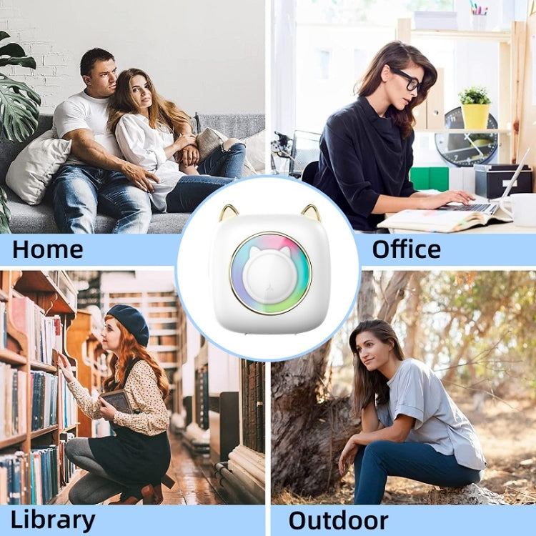 C23 Seven Colors Atmosphere Breathing Light Wireless Thermal Printer, C23 White+5 Rolls Thermal Paper, C23 White+3 Rolls Color Paper, C23 Blue+5 Rolls Thermal Paper, C23 Blue+3 Rolls Color Paper, C23 Blue Standard