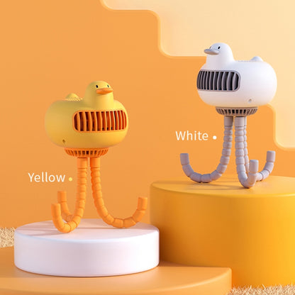 WT-E20 Stroller Fan USB Mute Portable Octopus High Air Volume Mini Fan, Style:, Shake Head Type (White), Shake Head Type (Yellow), Ordinary Type (White), Ordinary Type (Yellow)