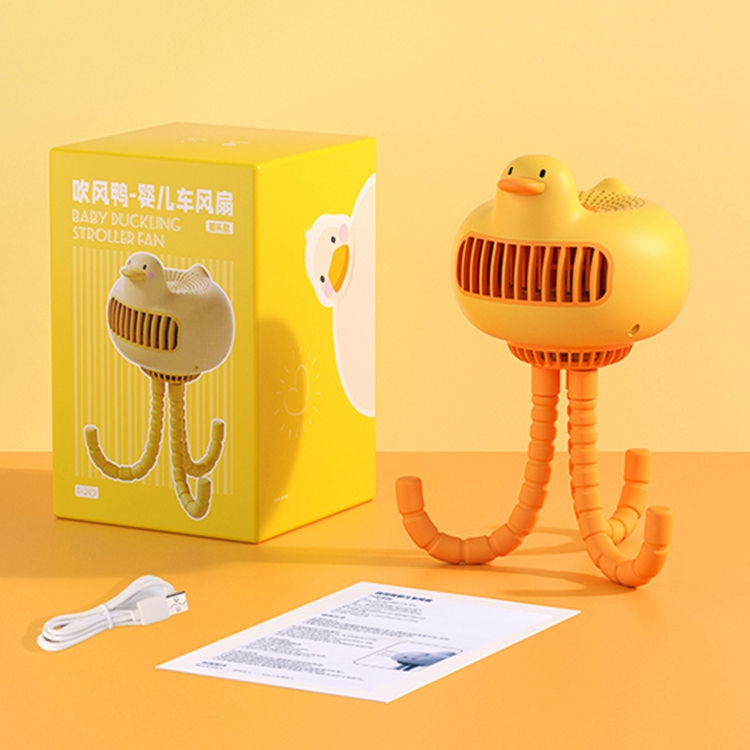 WT-E20 Stroller Fan USB Mute Portable Octopus High Air Volume Mini Fan, Style:, Shake Head Type (White), Shake Head Type (Yellow), Ordinary Type (White), Ordinary Type (Yellow)