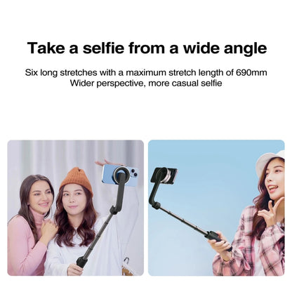 Magnetic Selfie Stick Tripod Handheld Stabilizer Rod With Remote Controller, WS-22005 White, WS-22005 Black