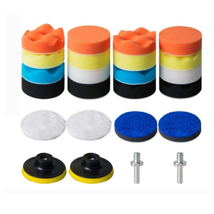 3 Inch Polishing Waxing Pad Sponge Buffing Kit, 22 In 1, 25 In 1, 24 In 1, 24 In 1 With 4 Screws