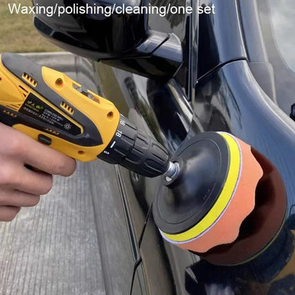 3 Inch Polishing Waxing Pad Sponge Buffing Kit, 22 In 1, 25 In 1, 24 In 1, 24 In 1 With 4 Screws