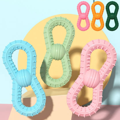 BG5039 Number 8 Shape Dog Teething Stick TPR Pet Chewing Toy Ball
