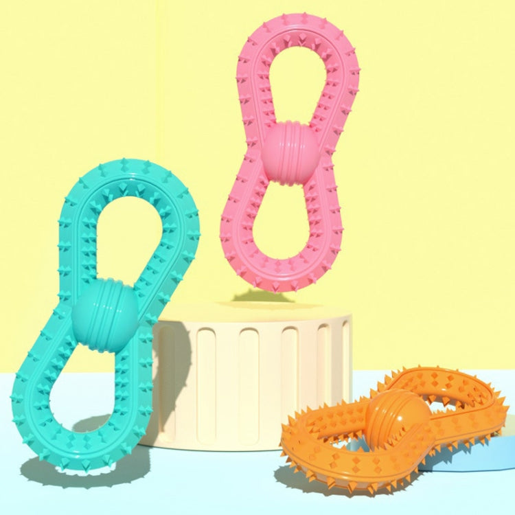 BG5039 Number 8 Shape Dog Teething Stick TPR Pet Chewing Toy Ball