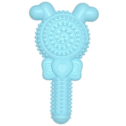 Lollipop Shape Dog Teething Stick TPR Bite Resistant Pet Toys, Lollipop Shape(Blue), Lollipop Shape(Pink), Lollipop Shape(Green)