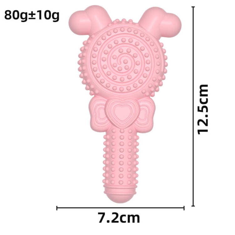 Lollipop Shape Dog Teething Stick TPR Bite Resistant Pet Toys, Lollipop Shape(Blue), Lollipop Shape(Pink), Lollipop Shape(Green)