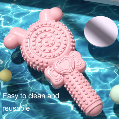 Lollipop Shape Dog Teething Stick TPR Bite Resistant Pet Toys, Lollipop Shape(Blue), Lollipop Shape(Pink), Lollipop Shape(Green)