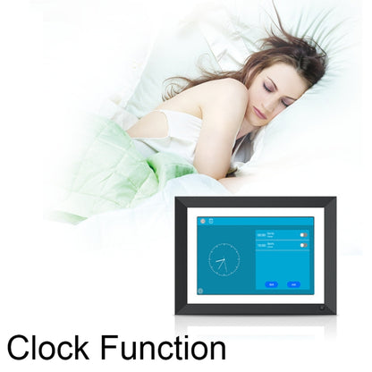 8-Inch Smart Touch Alarm Clock Calendar Electronic Photo Frame With Human Sensor Function, US Plug, 8-Inch