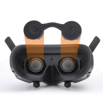 For DJI Goggles 2 Sunnylife AT-BHT565 Dustproof Lens Protective Cover VR Glasses Silicon Cover, AT-BHT565 Black