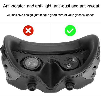 For DJI Goggles 2 Sunnylife AT-BHT565 Dustproof Lens Protective Cover VR Glasses Silicon Cover, AT-BHT565 Black
