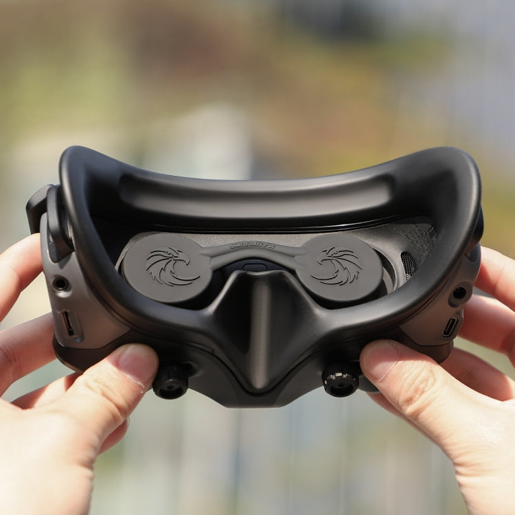 For DJI Goggles 2 Sunnylife AT-BHT565 Dustproof Lens Protective Cover VR Glasses Silicon Cover, AT-BHT565 Black