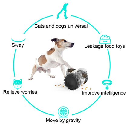 087DT Swing Car Pet Food Leaker Without Electric Tumbler Puzzle Balance Car Dog Toy, Black, Yellow, Green
