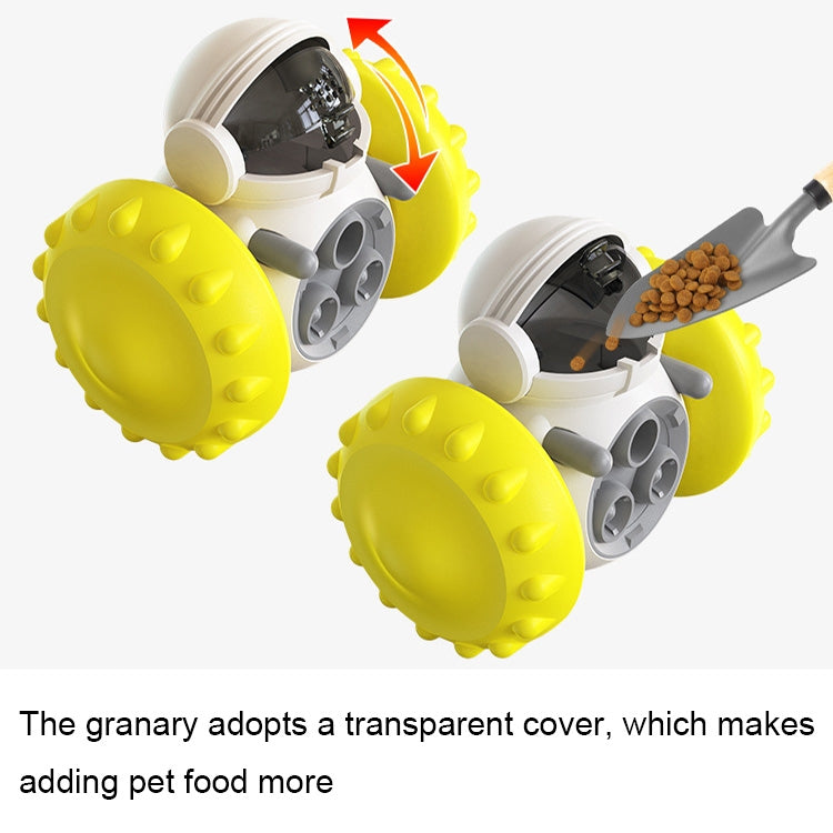 087DT Swing Car Pet Food Leaker Without Electric Tumbler Puzzle Balance Car Dog Toy, Black, Yellow, Green