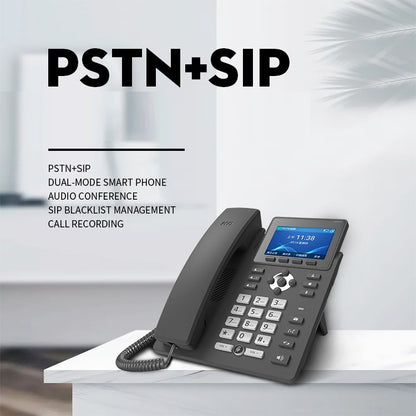 S135 PSTN+SIP Dual Mode Recording Smart Phone 6 Ways VOIP Network Phone IP Phone, S135