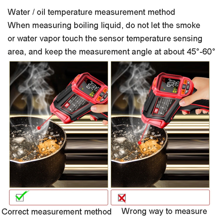 Color Screen Infrared Thermometer Industrial Electronic Thermometer, TASI TA603A -32-1080 degrees Celsius, TASI TA603B -32-1380 degrees Celsius, TASI TA603C -32-1680 degrees Celsius, TASI TA603D -32-1880 degrees Celsius