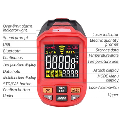 Color Screen Infrared Thermometer Industrial Electronic Thermometer, TASI TA603A -32-1080 degrees Celsius, TASI TA603B -32-1380 degrees Celsius, TASI TA603C -32-1680 degrees Celsius, TASI TA603D -32-1880 degrees Celsius
