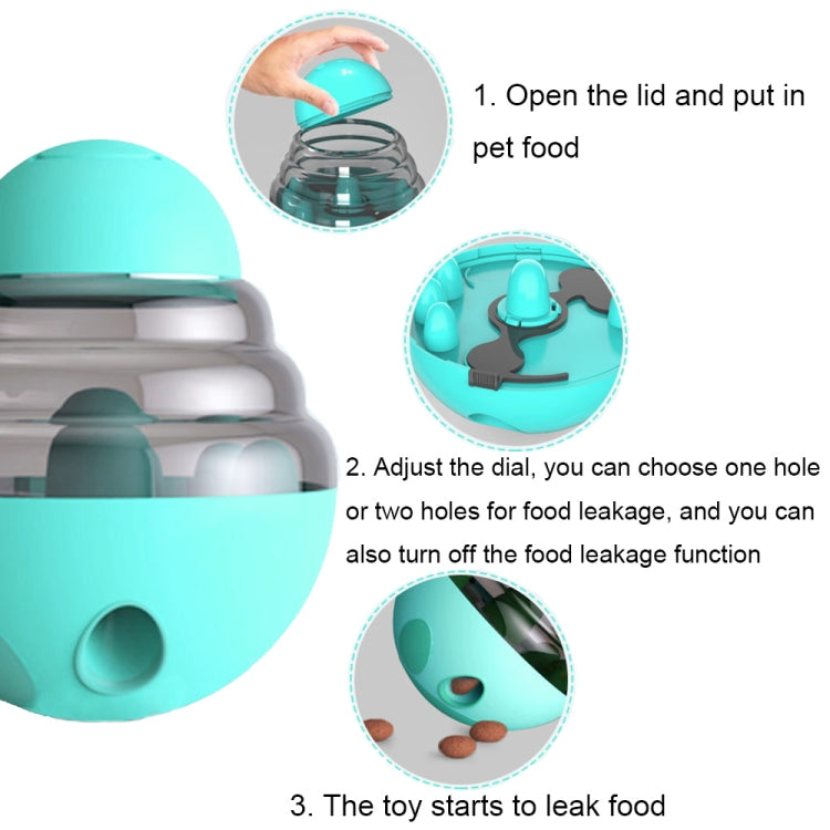 056DT Puzzle Training Pet Food Leakage Toy Tumbler Ball Dog Toy, Tumbler Ball(Lake Blue), Tumbler Ball(Green)