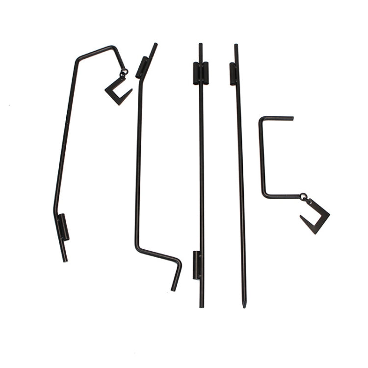 1.73m  Camping Light Pole Wrought Iron Storage Rack Folding Light Hanging Rack with Storage Bag, 173cm
