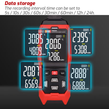 Temperature Humidity Meter Digital Dew Point Thermometer, TASI TA622A, TASI TA622B USB Computer Connection