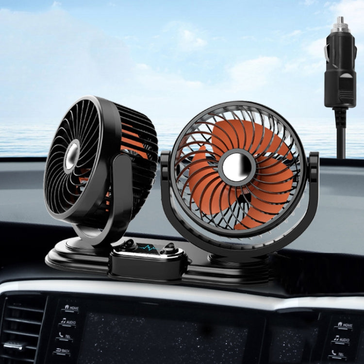 F621 Car Rotatable Turntable Silent Car Double Head Fan, USB, 12V Cigarette Lighter, 24V Cigarette Lighter, High Allocation USB, High Allocation 12V Cigarette Lighter, High Allocation 24V Cigarette Lighter