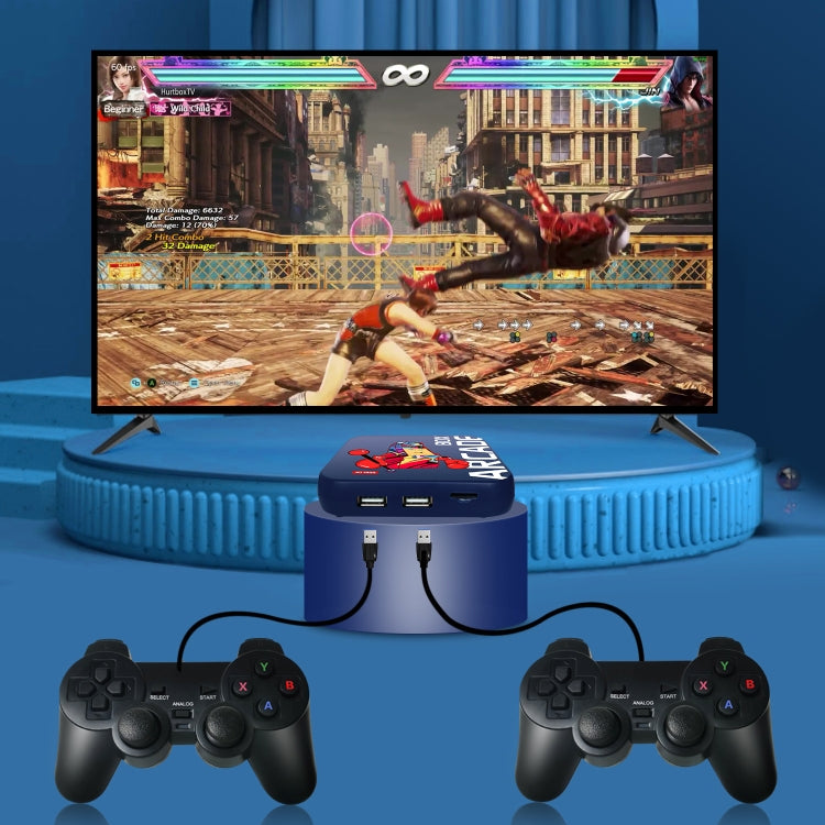 For PS1/PSP/N64/DC Wired Video Game Machine Box 4K HD Display, US Plug, 64G US Plug, 128G US Plug, 256G US Plug