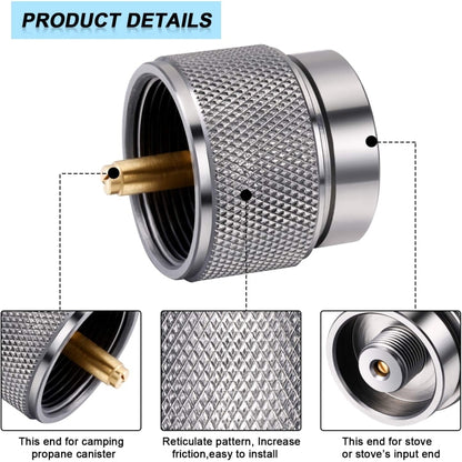 Portable Camping Stove Propane Tank Adapter American Standard Gas Burner Conversion Head, American Standard Gas Burner