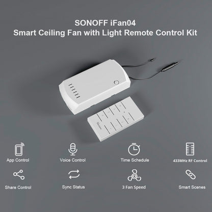 SONOFF iFan04-L APP Remote Control Smart Fan Light Switch Support Tmall Genie (100V-120V)